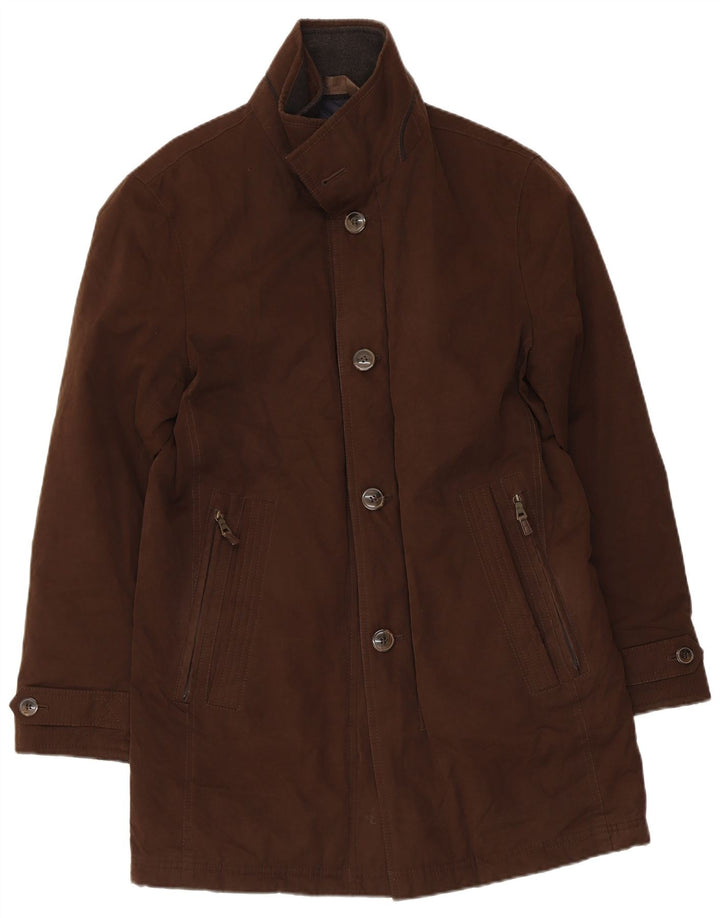 Marks & Spencer Mens Padded Coat UK 36 Small Brown Cotton