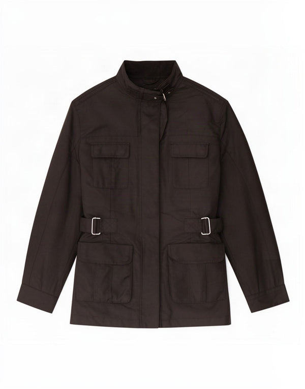 Geox Womens Utility Jacket UK 12 Medium Black Polyester