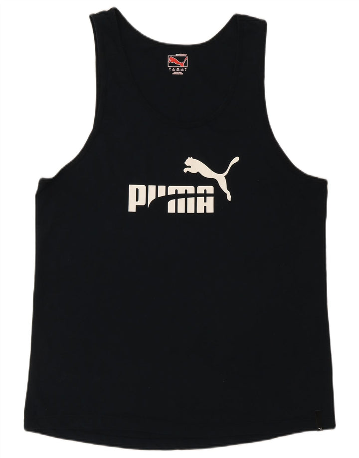 PUMA Mens Graphic Vest Top Large Black