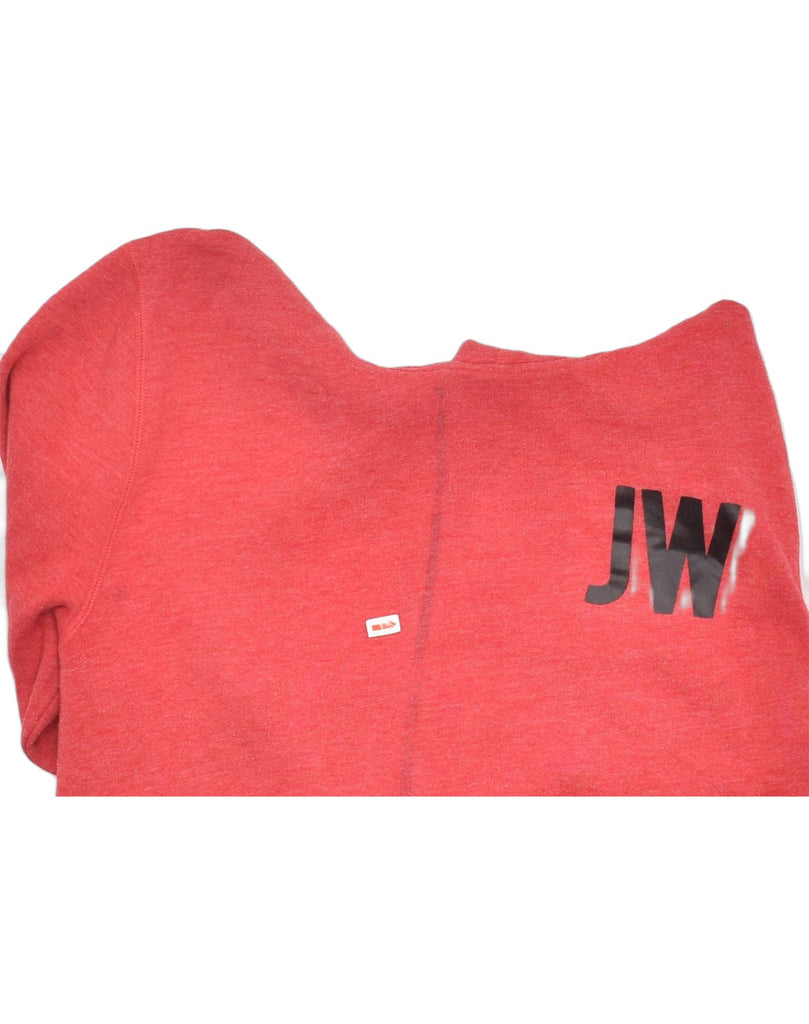 JACK WILLS Mens Graphic Hoodie Jumper Small Red Cotton | Vintage | Thrift | Second-Hand | Used Clothing | Messina Hembry 