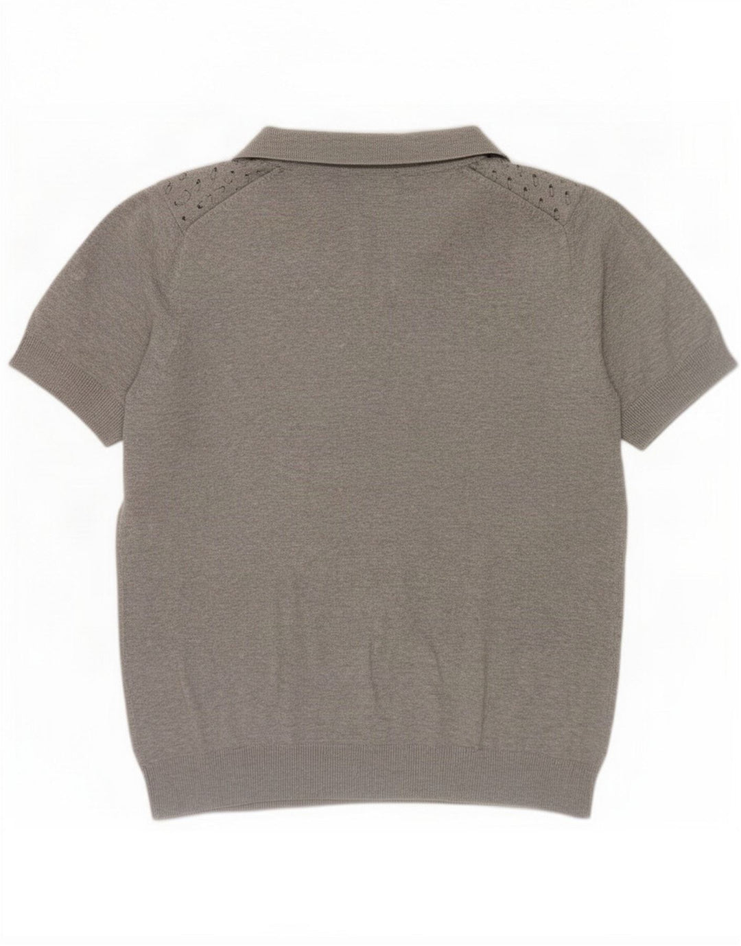 Zara Mens Abstract Pattern Polo Shirt Medium Grey