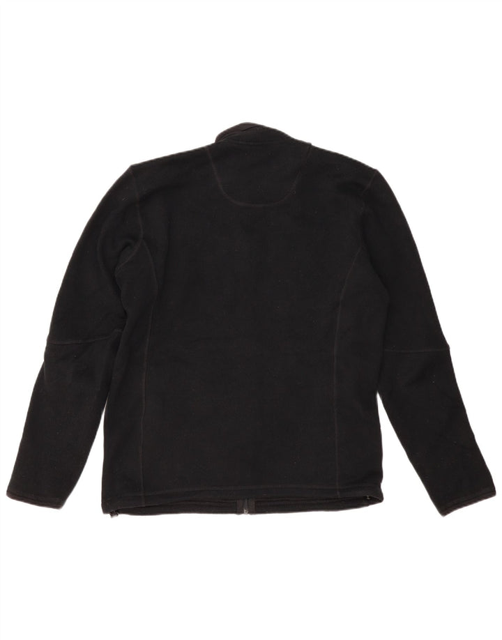 MARKS & SPENCER Womens Oversized Fleece Jacket UK 10 Small Black Polyester