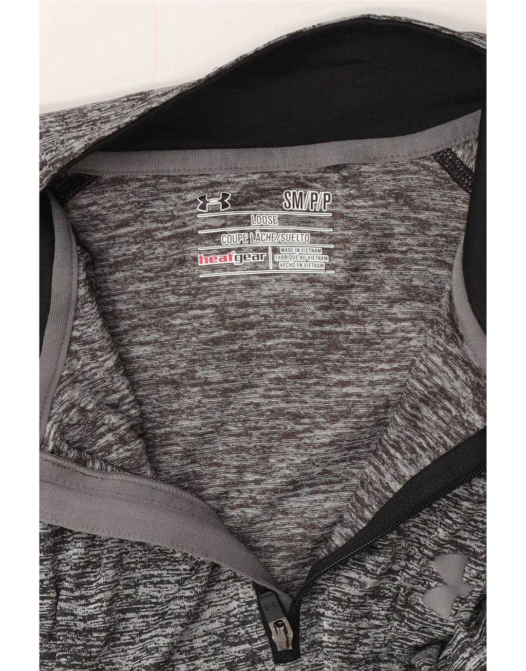 Under Armour Mens Heat Gear Pullover Tracksuit Top Small Grey Flecked