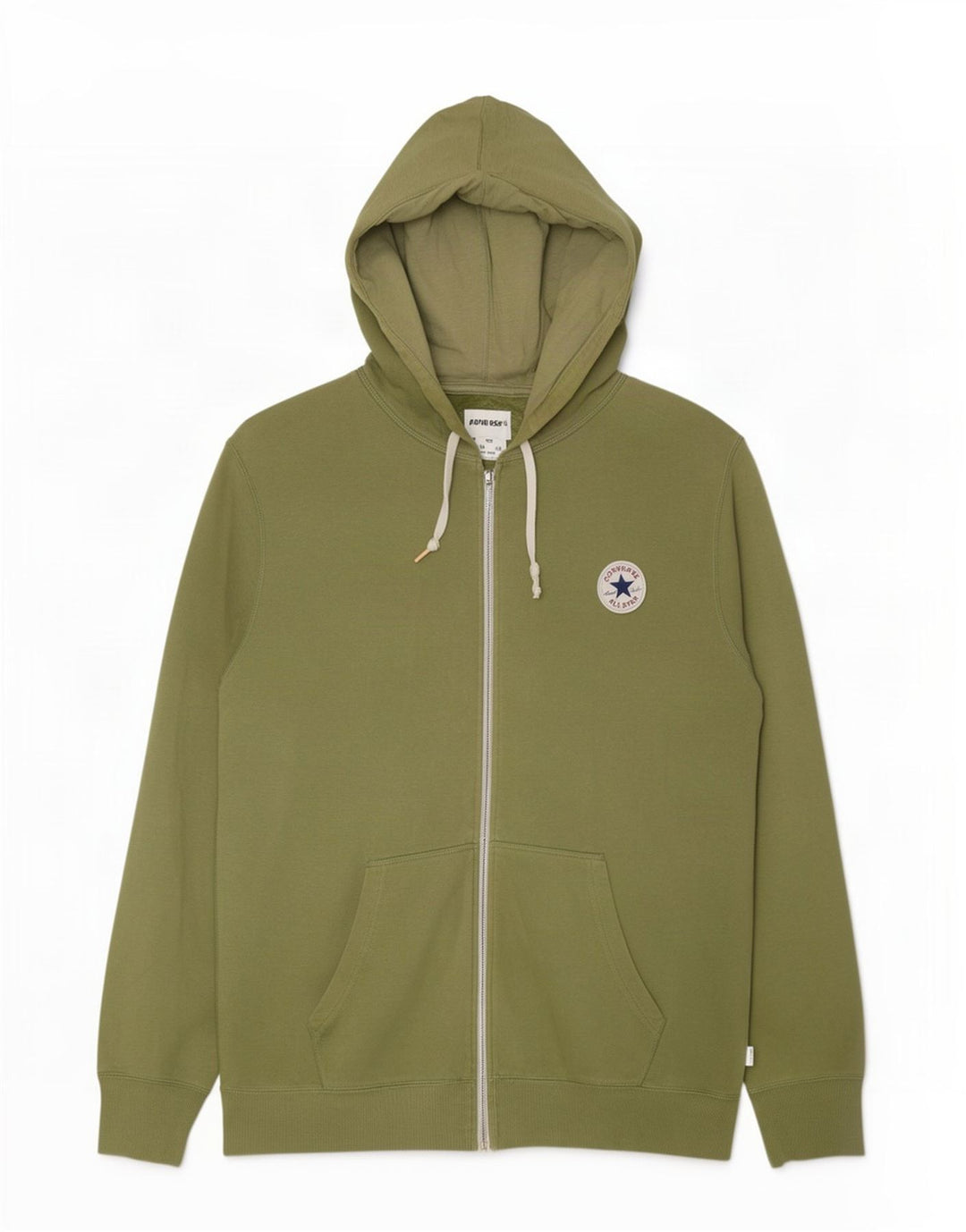 Converse Mens Zip Hoodie Sweater XL Green Cotton