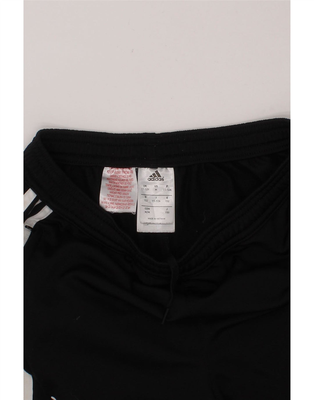 ADIDAS Boys Tracksuit Trousers Joggers 11-12 Years  Black Polyester Vintage Adidas and Second-Hand Adidas from Messina Hembry 