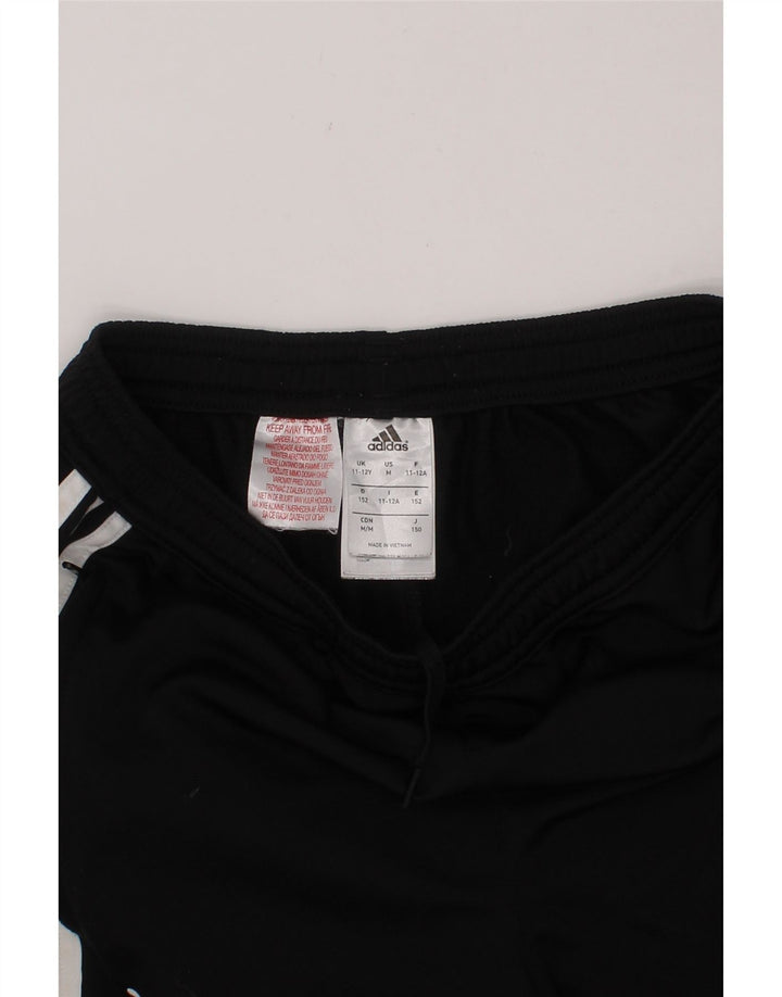 ADIDAS Boys Tracksuit Trousers Joggers 11-12 Years  Black Polyester Vintage Adidas and Second-Hand Adidas from Messina Hembry 