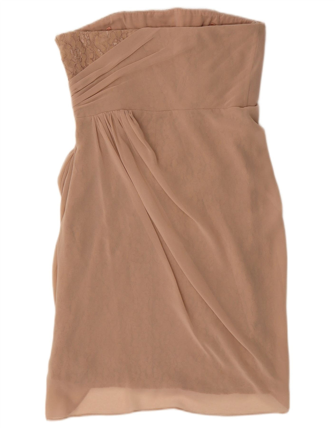 COAST Womens Lace Strapless Dress UK 12 Medium Beige Floral