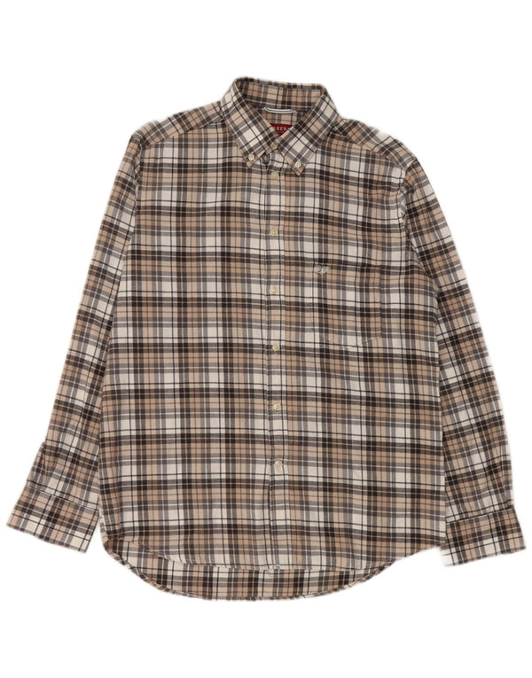 Carrera Mens Regular Fit Flannel Shirt Medium Multicoloured Check Cotton