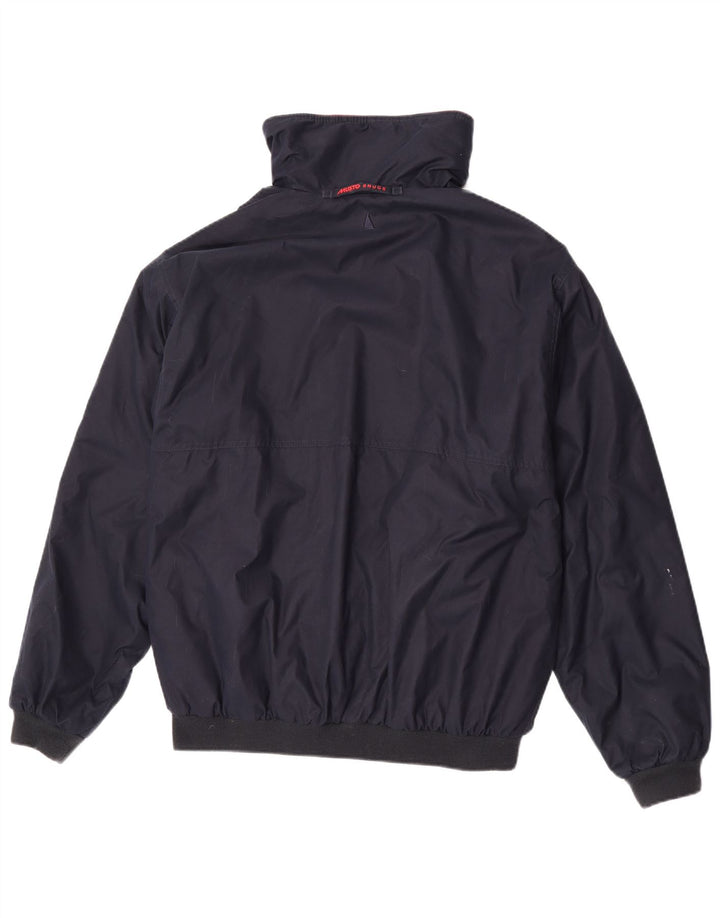 Musto Mens Bomber Jacket UK 40 Large Navy Blue Polyester