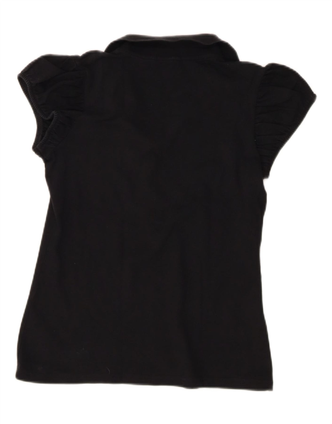 Burberry Womens Polo Shirt Medium Black Cotton