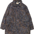 NEWPORT Womens Abstract Pattern Windbreaker Coat UK 22 3XL Navy Blue Vintage Newport and Second-Hand Newport from Messina Hembry 