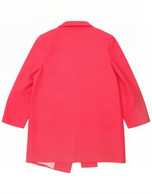 Zara Womens 3/4 Sleeve Overcoat UK 12 Medium Pink