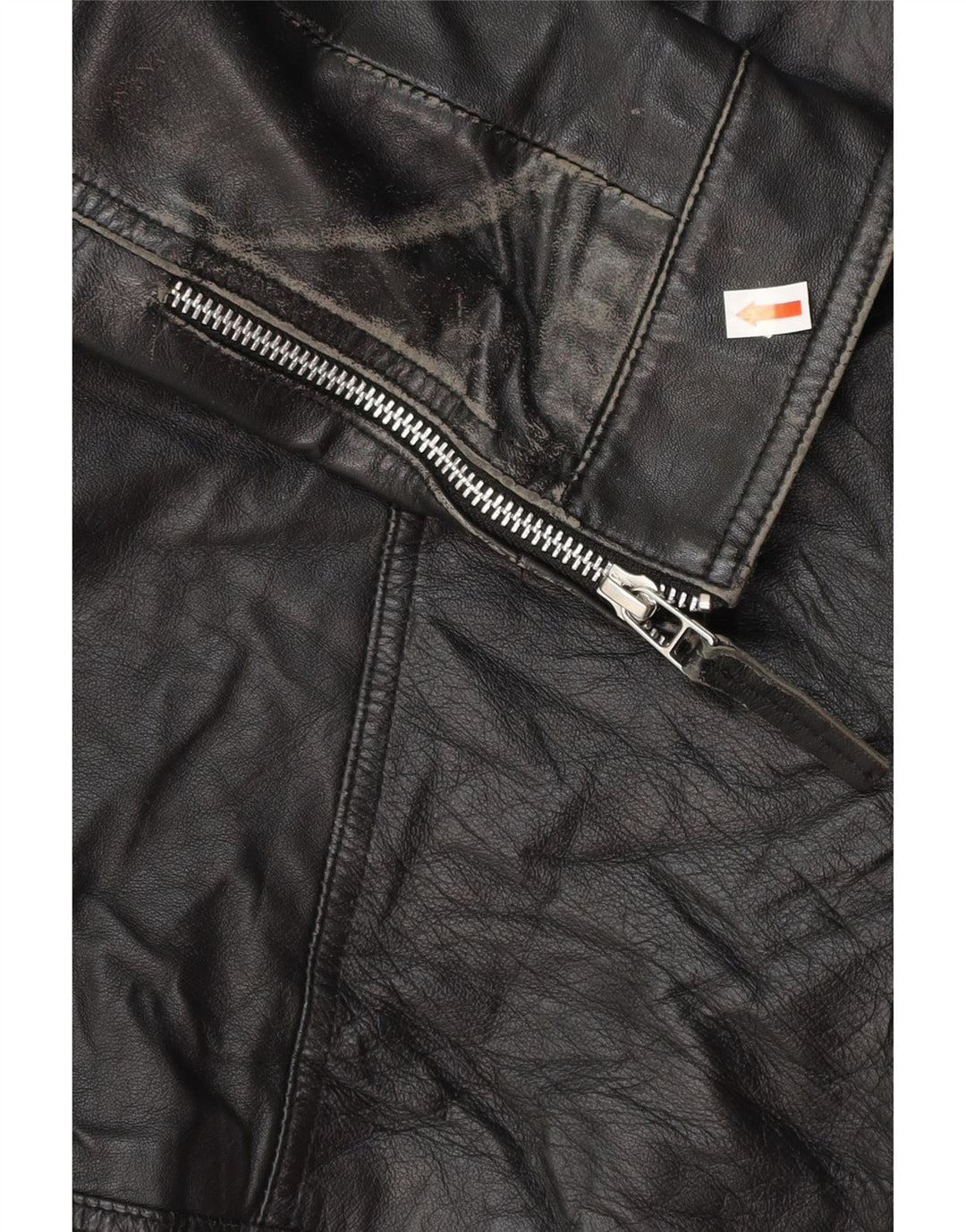 Isaco & Kawa Womens Biker Leather Jacket IT 44 Medium Black Leather