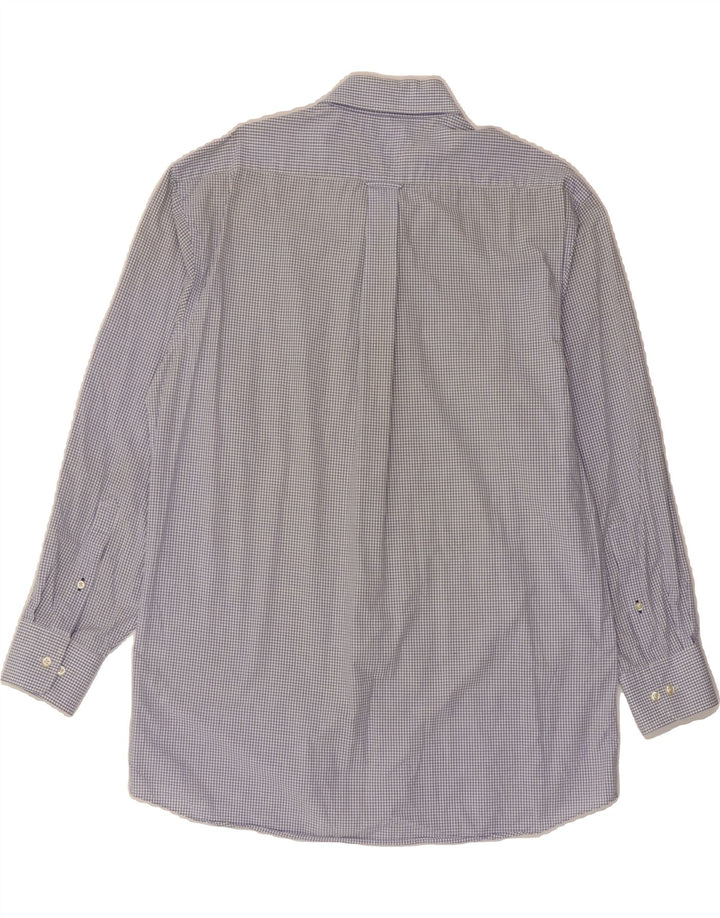 TOMMY HILFIGER Mens Regular Fit Shirt Size 16 Large Blue Check Cotton Vintage Tommy Hilfiger and Second-Hand Tommy Hilfiger from Messina Hembry 