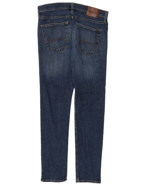 Hollister Mens Skinny Jeans W32 L32 Blue Cotton
