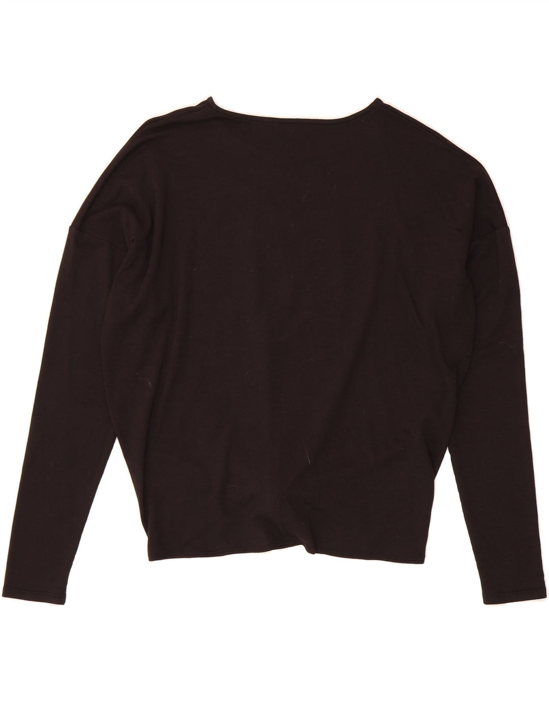 J. CREW Womens Long Sleeve Front Tie Blouse Top UK 14 Medium Black Viscose Vintage J. Crew and Second-Hand J. Crew from Messina Hembry 