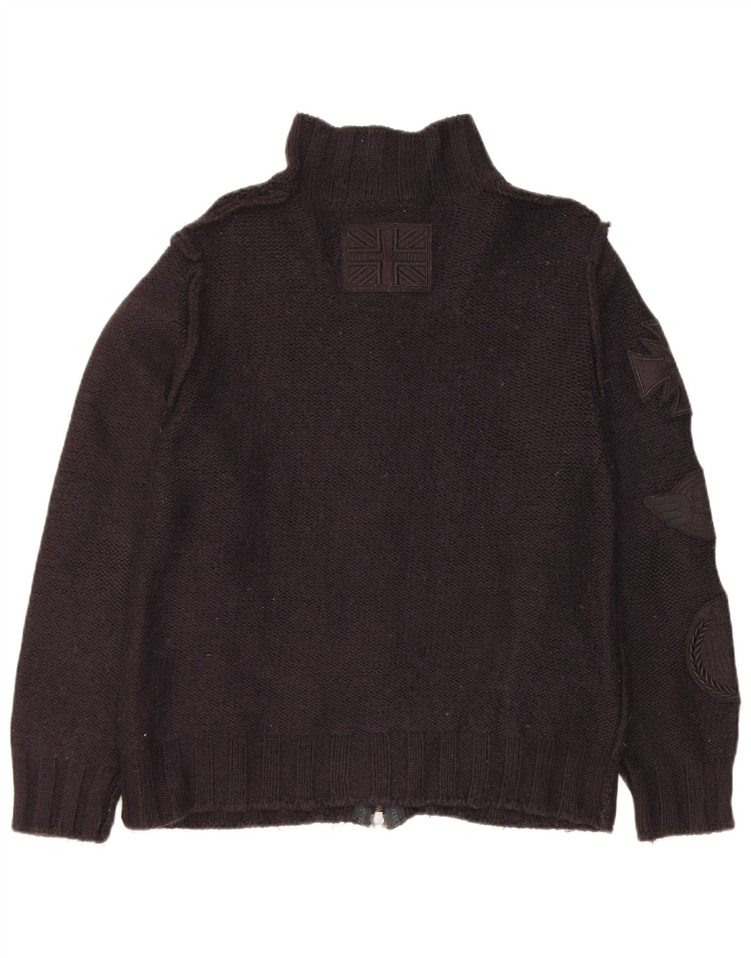 Richmond Womens Cardigan Sweater UK 20 2XL Black Wool