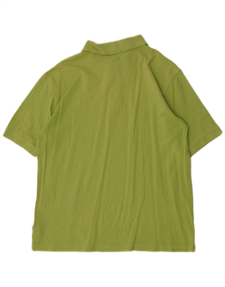Kappa Mens Polo Shirt Large Green Cotton