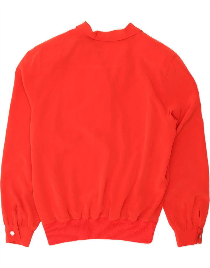 RENATO BALESTRA Womens Long Sleeve Blouse Top EU 40 Medium Red Polyester Vintage Renato Balestra and Second-Hand Renato Balestra from Messina Hembry 