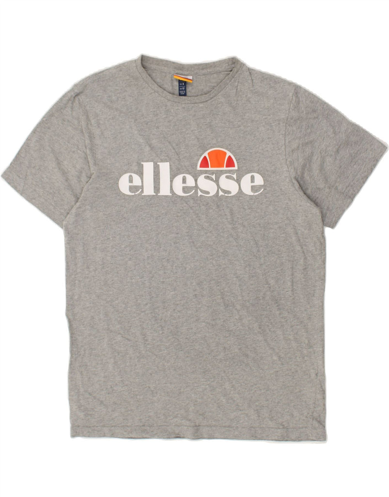 ELLESSE Womens Graphic T-Shirt Top UK 12 Medium Grey | Vintage Ellesse | Thrift | Second-Hand Ellesse | Used Clothing | Messina Hembry 