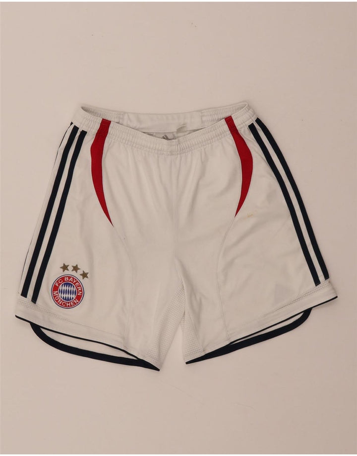 Adidas Boys FC Bayern Munchen Sport Shorts 13-14 Years White Polyester
