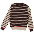 Invicta Mens Crew Neck Jumper Sweater Large Grey Striped Wool