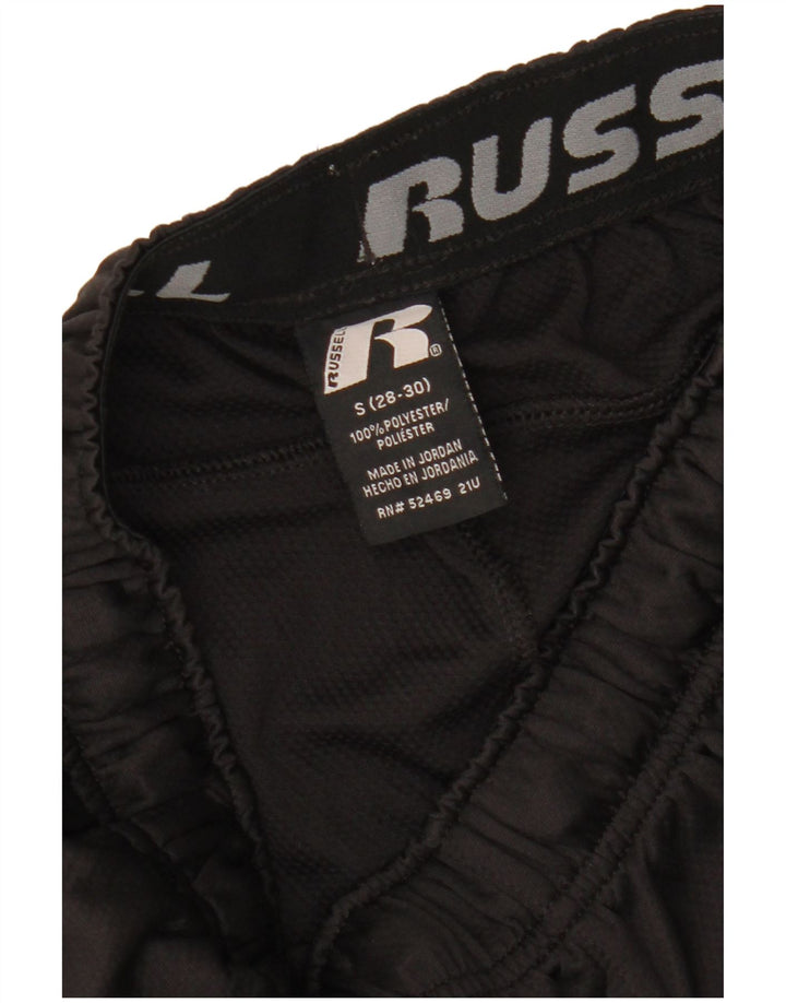 RUSSELL ATHLETIC Mens Dri-Power Sport Shorts Small Black Polyester