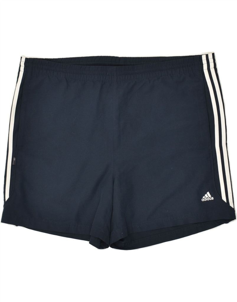 ADIDAS Mens Sport Shorts XL Navy Blue Polyester | Vintage Adidas | Thrift | Second-Hand Adidas | Used Clothing | Messina Hembry 