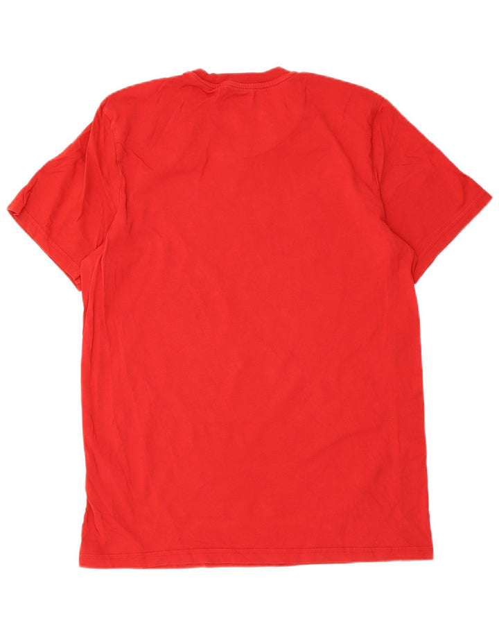 Adidas Mens T-Shirt Medium Red Cotton