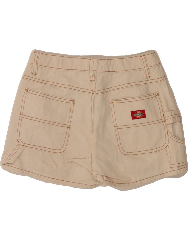 DICKIES Womens Denim Shorts US 5 Small W27  Off White Cotton Vintage Dickies and Second-Hand Dickies from Messina Hembry 