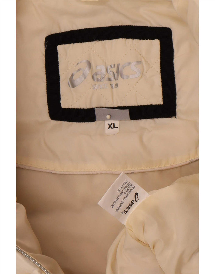 Asics Womens Padded Gilet UK 18 XL Off White Nylon