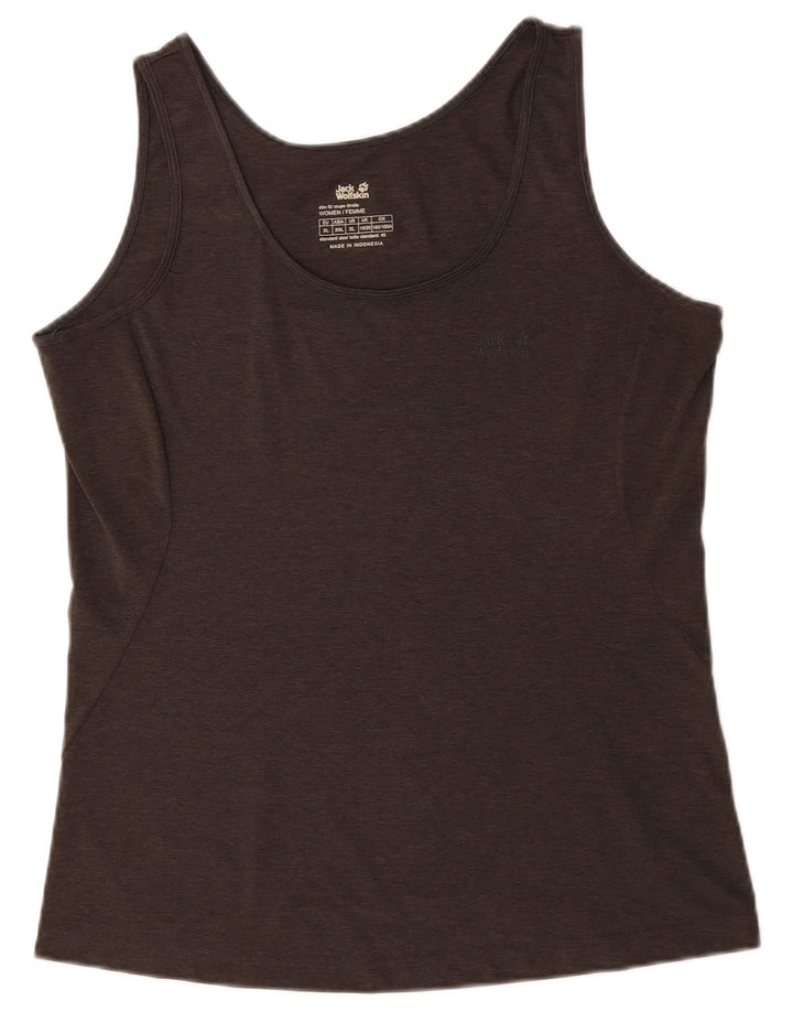 Jack Wolfskin Womens Vest Top UK 18/20 XL Grey Polyester