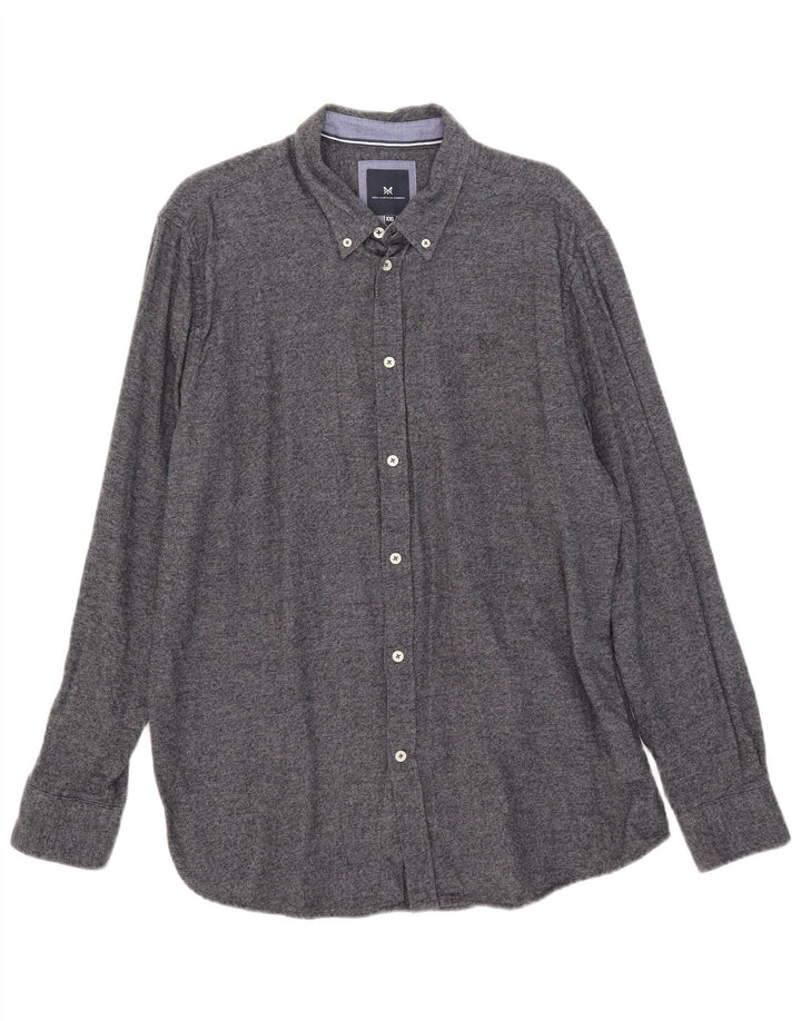 Crew Clothing Mens Shirt 2XL Grey Cotton