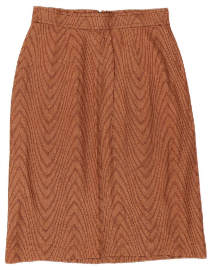 Portobello’s Womens Straight Skirt Small W26  Brown Chevron