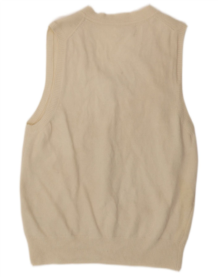 Zara Womens Vest Tank Top UK 18 XL Off White Wool