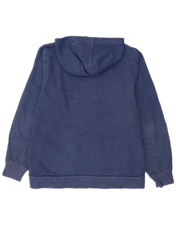 RUSSELL ATHLETIC Mens Hoodie Jumper XL Navy Blue Cotton