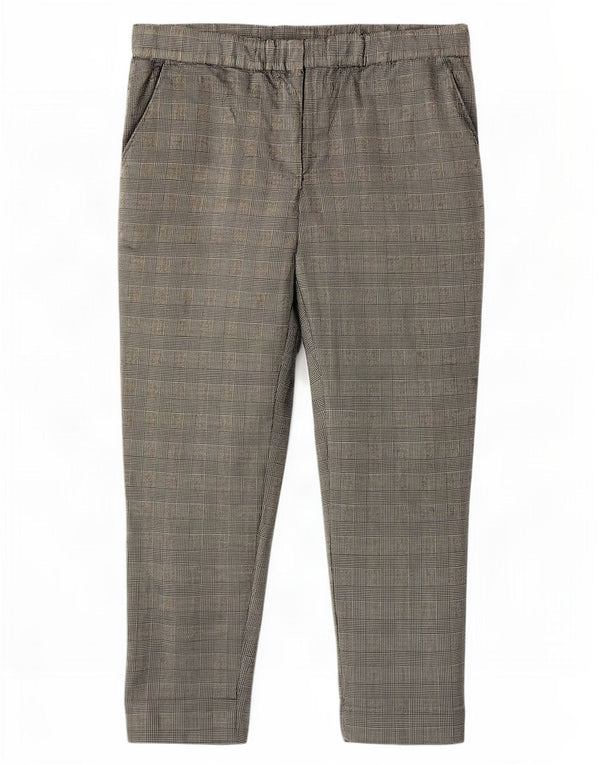 Cos Womens Cropped Trousers EU 40 Medium W32 L24 Grey Check Wool