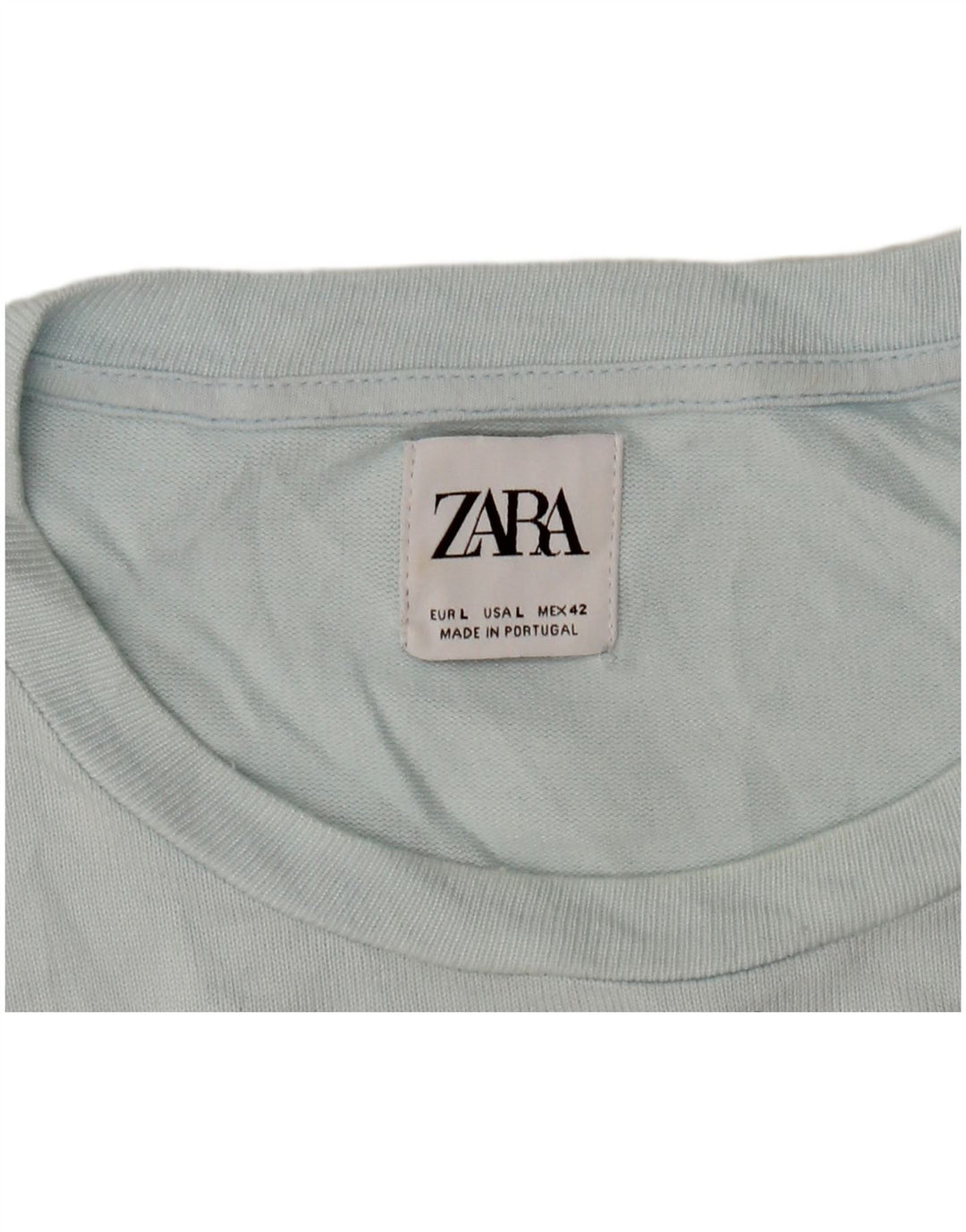Zara Mens T-Shirt Top Large Blue