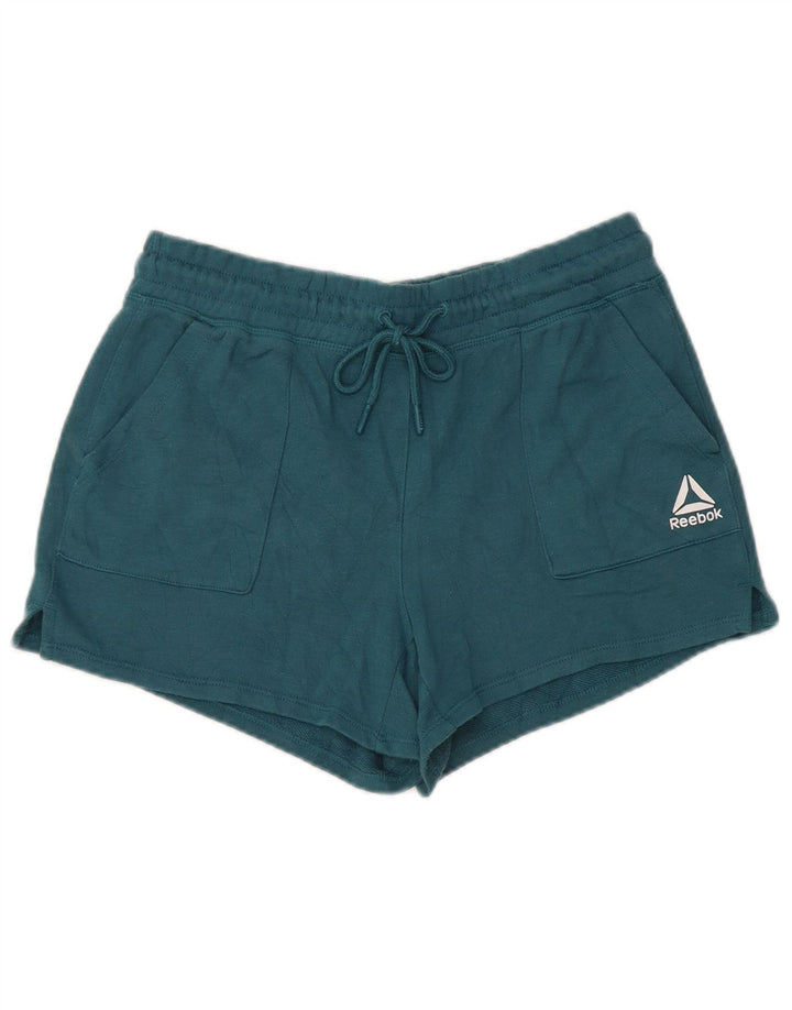 REEBOK Womens Sport Shorts UK 14 Medium  Blue