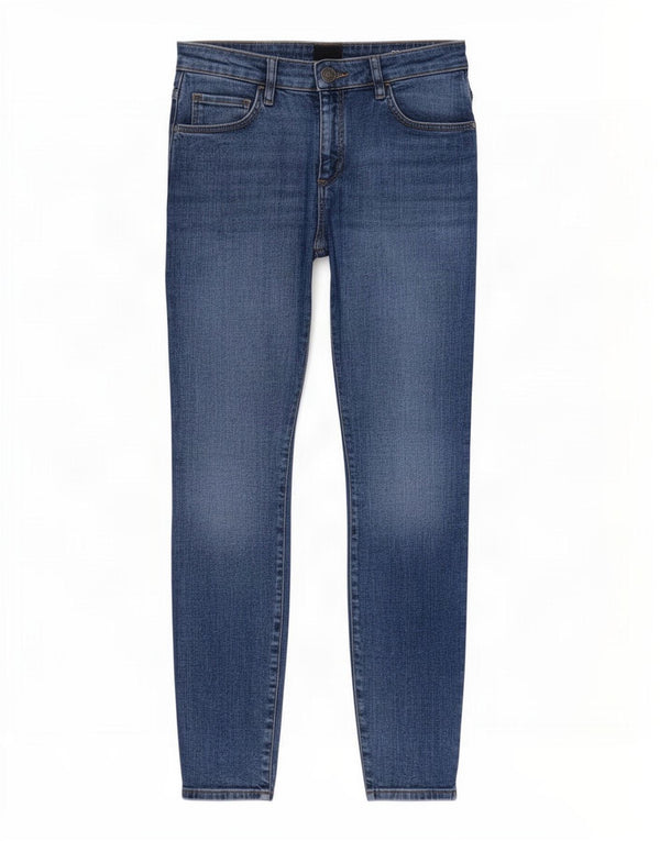 Massimo Dutti Womens Mid Rise Skinny Jeans EU 38 Small W28 L28 Blue Cotton