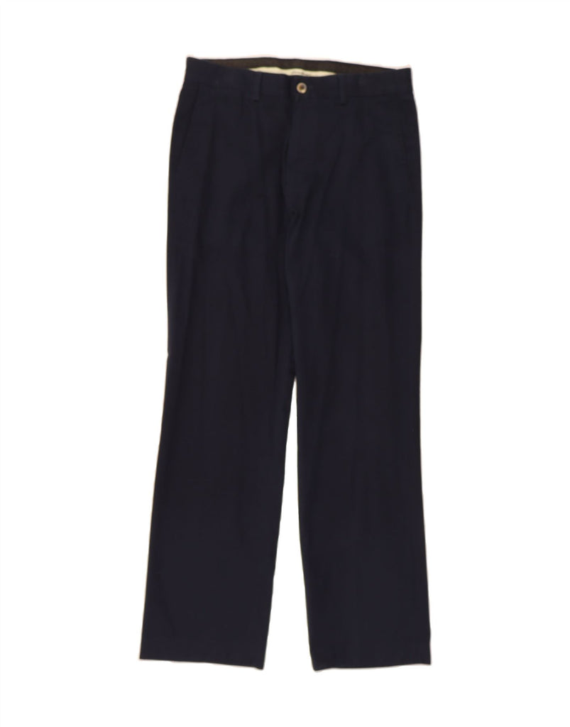 EDDIE BAUER Mens Straight Chino Trousers W34 L34 Navy Blue Cotton Vintage Eddie Bauer and Second-Hand Eddie Bauer from Messina Hembry 