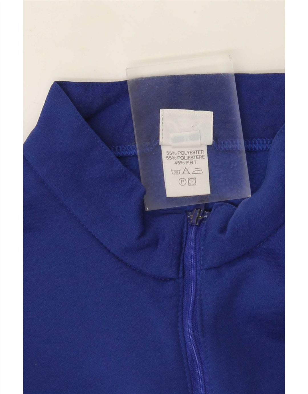 Asics Mens Zip Neck Sweatshirt Jumper Medium Blue Colourblock Polyester