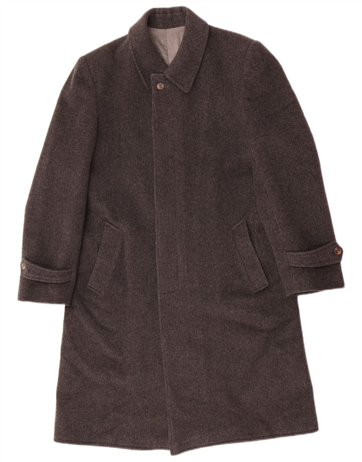 Vintage Mens Overcoat IT 50 Large Grey Wool