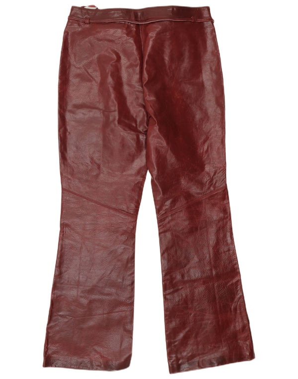 Vintage Womens Bootcut Trousers UK 14 Large W32 L30 Burgundy