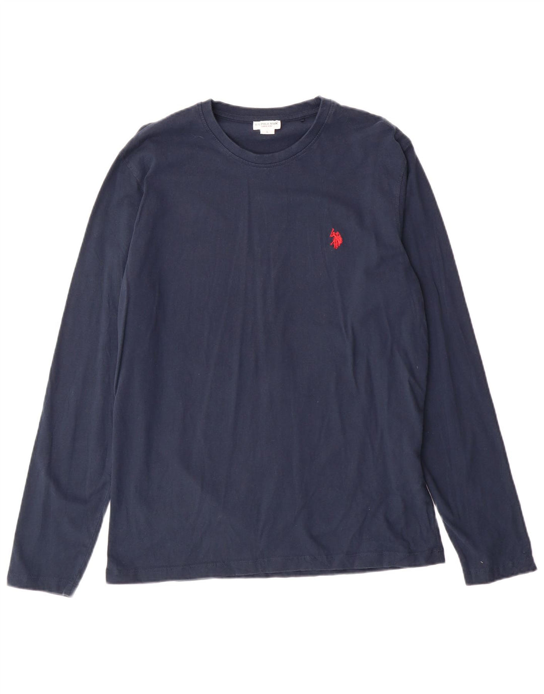 U.S. Polo Assn. Womens Top Long Sleeve UK 16 Large Navy Blue Cotton