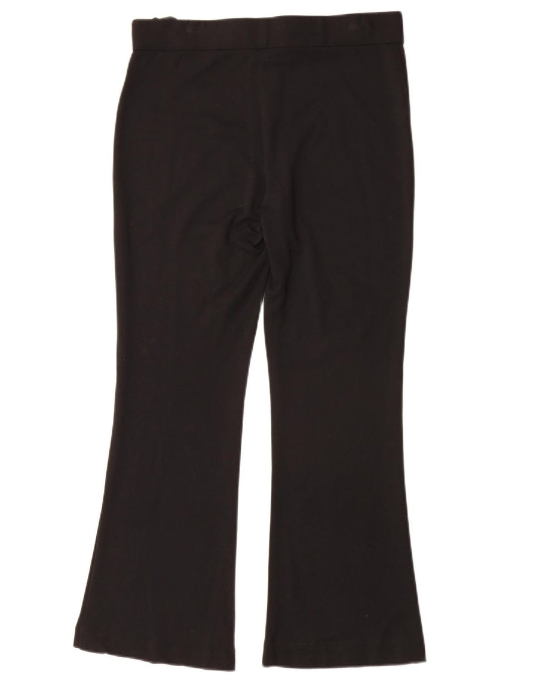 Marks & Spencer Womens Flare Trousers UK 12 Medium W30 L28 Black Viscose