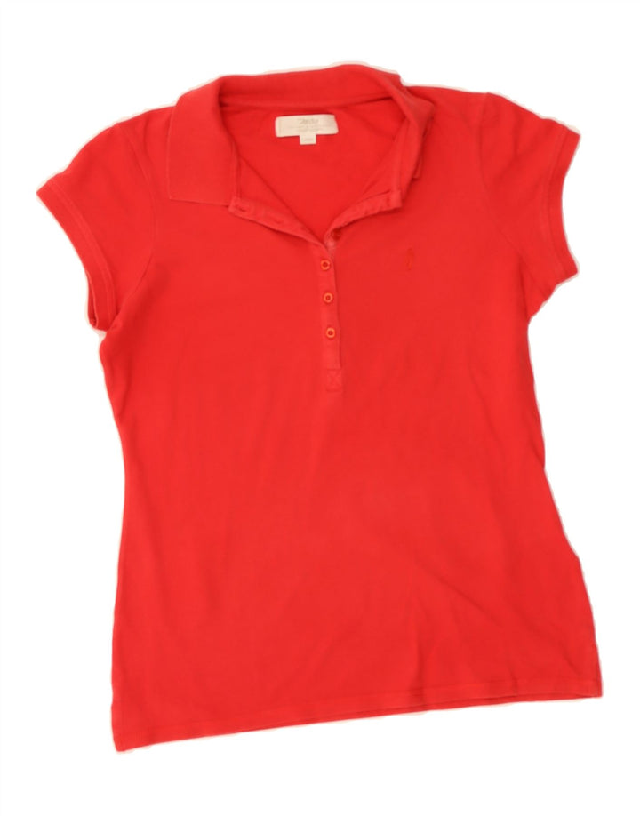 MARLBORO CLASSICS Womens Polo Shirt UK 14 Large Red Cotton Vintage Marlboro Classics and Second-Hand Marlboro Classics from Messina Hembry 