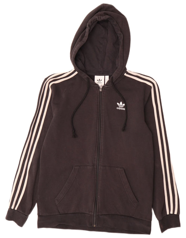Adidas Mens Zip Hoodie Sweater Small Black Cotton