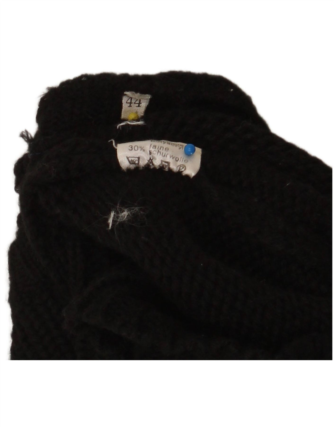 VINTAGE Womens Boat Neck Jumper Sweater IT 44 Medium Black Fair Isle