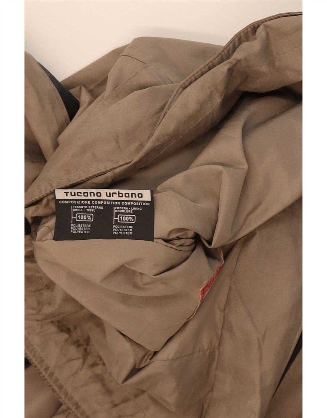 Tucano Urbano Mens Utility Jacket UK 38 Medium Beige Polyester